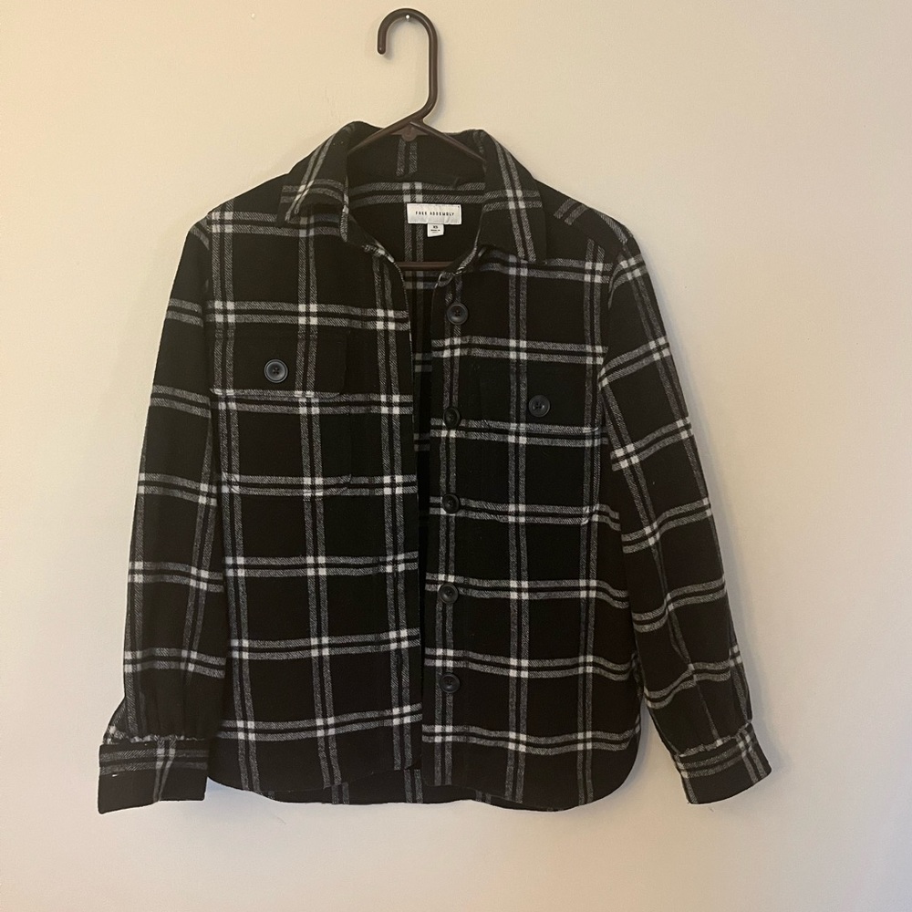 Black plaid shacket - Picture 2 of 2